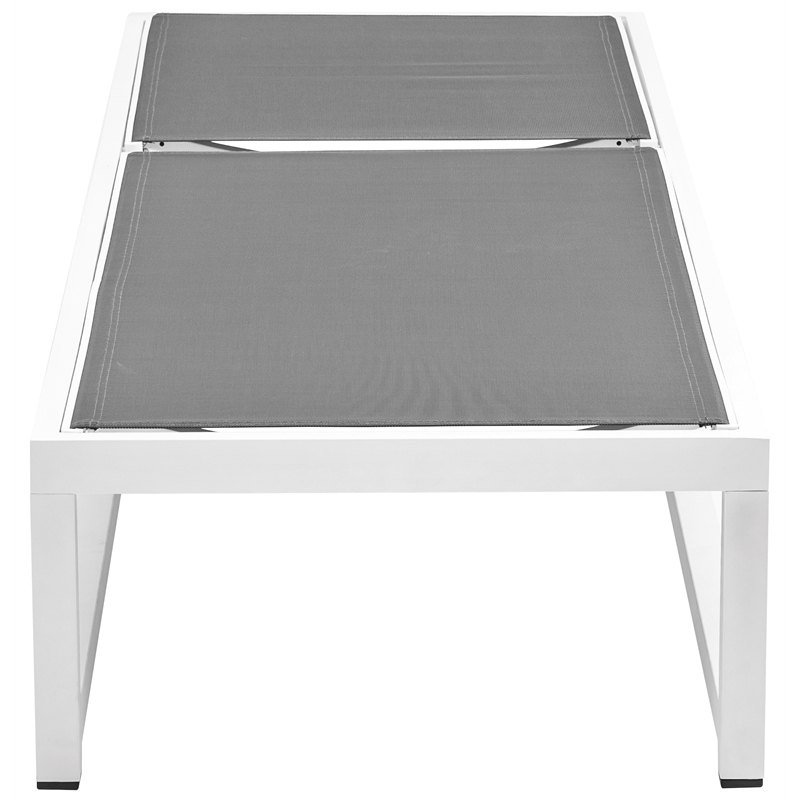 Meridian Furniture Maldives Cream Water Resisting Patio Adjustable Chaise