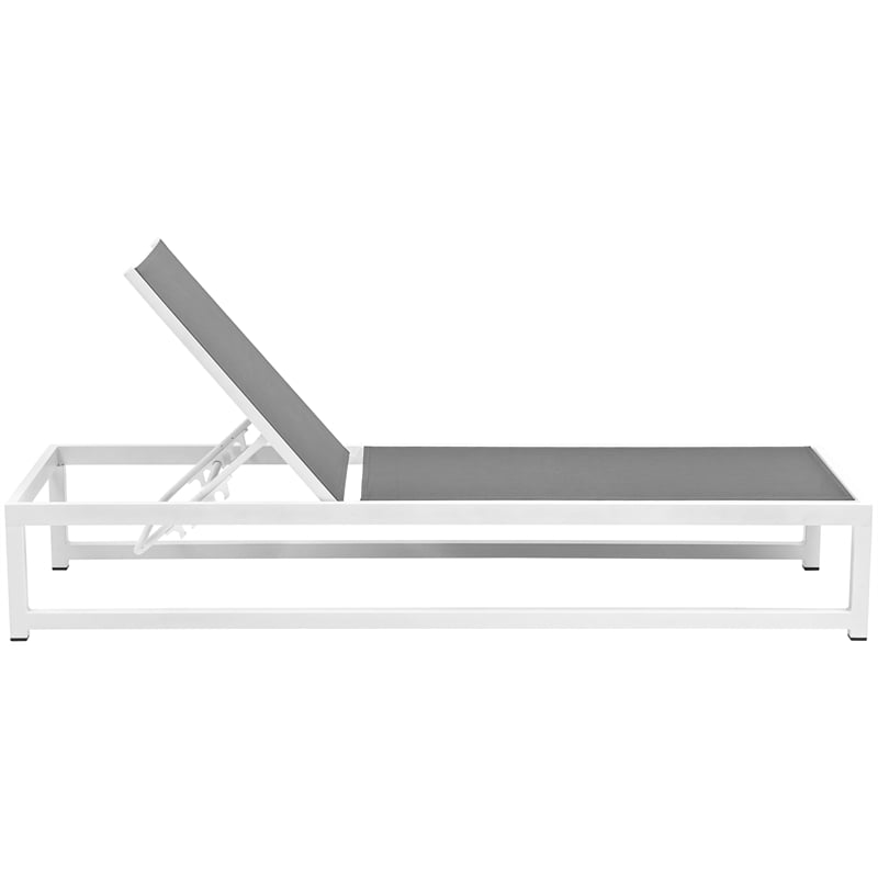 Meridian Furniture Maldives Cream Water Resisting Patio Adjustable Chaise