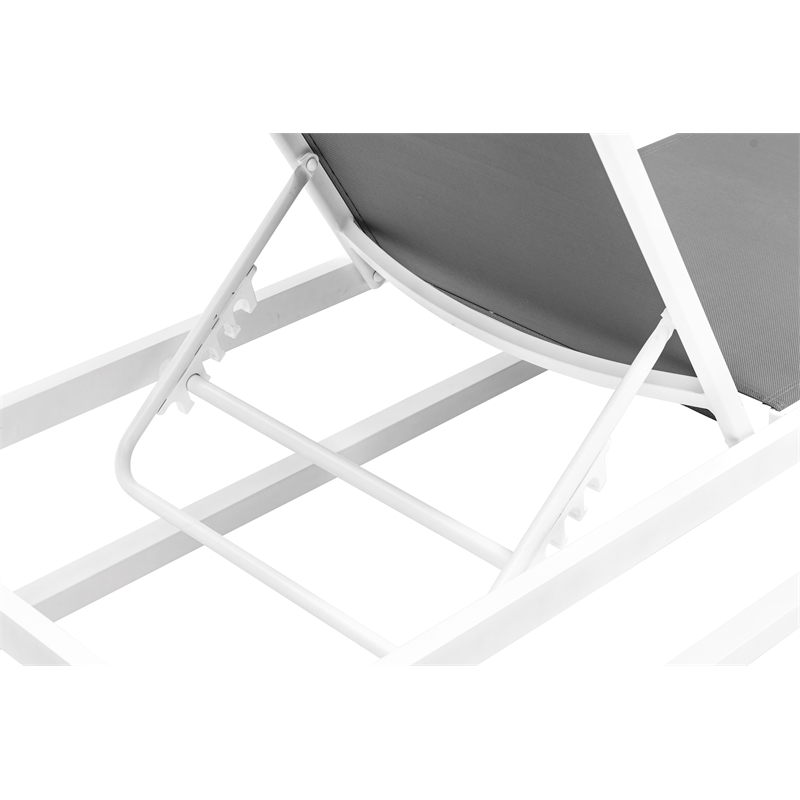 Meridian Furniture Maldives Cream Water Resisting Patio Adjustable Chaise