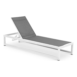 Meridian Furniture Maldives Cream Water Resisting Patio Adjustable Chaise