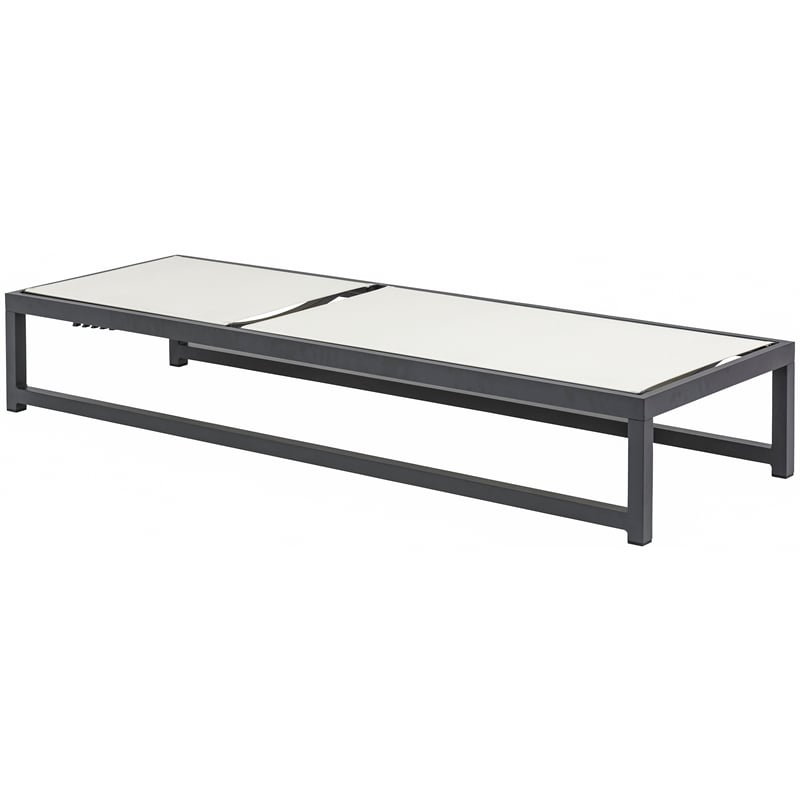 Meridian Furniture Maldives Cream Water Resisting Patio Adjustable Chaise