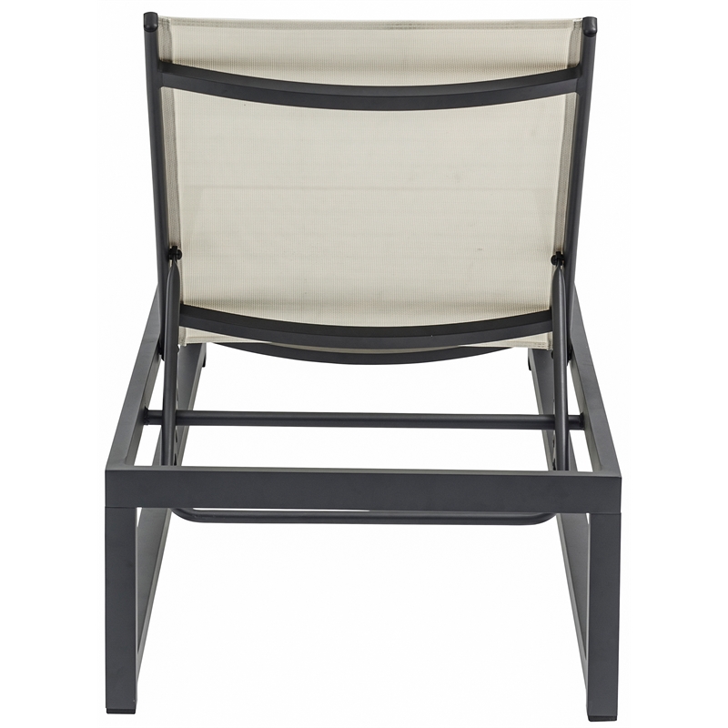 Meridian Furniture Maldives Cream Water Resisting Patio Adjustable Chaise