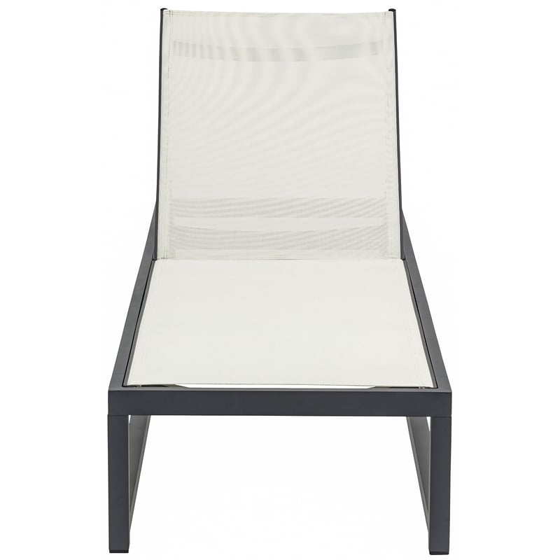 Meridian Furniture Maldives Cream Water Resisting Patio Adjustable Chaise
