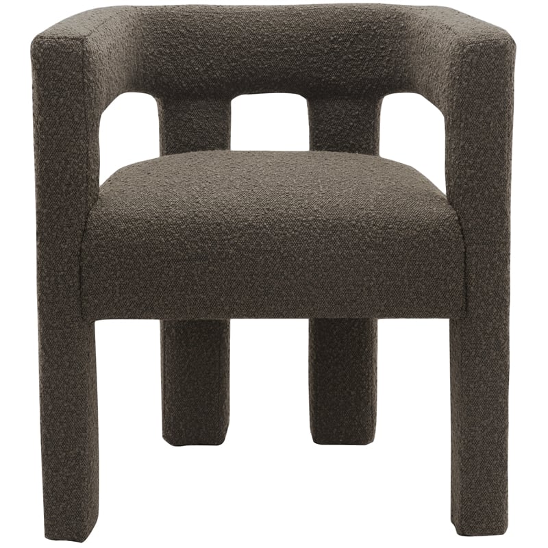 Meridian Furniture Athena Brown Boucle Fabric Accent/Dining Chair