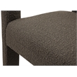Meridian Furniture Athena Brown Boucle Fabric Bench
