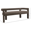 Meridian Furniture Athena Brown Boucle Fabric Bench