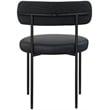 Meridian Furniture Beacon Black Vegan Leather and Boucle Dining Chair (Set of 2)