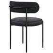 Meridian Furniture Beacon Black Vegan Leather and Boucle Dining Chair (Set of 2)