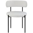 Meridian Furniture Beacon Cream Vegan Leather and Boucle Dining Chair (Set of 2)