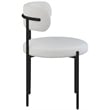 Meridian Furniture Beacon Cream Vegan Leather and Boucle Dining Chair (Set of 2)