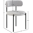 Meridian Furniture Beacon Taupe Vegan Leather and Boucle Dining Chair (Set of 2)