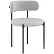 Meridian Furniture Beacon Taupe Vegan Leather and Boucle Dining Chair (Set of 2)