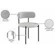 Meridian Furniture Beacon Taupe Vegan Leather and Boucle Dining Chair (Set of 2)