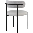 Meridian Furniture Beacon Taupe Vegan Leather and Boucle Dining Chair (Set of 2)