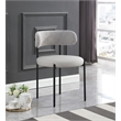 Meridian Furniture Beacon Taupe Vegan Leather and Boucle Dining Chair (Set of 2)