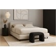 Meridian Furniture Niagara Black Boucle Fabric Bench