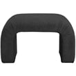 Meridian Furniture Niagara Black Boucle Fabric Bench