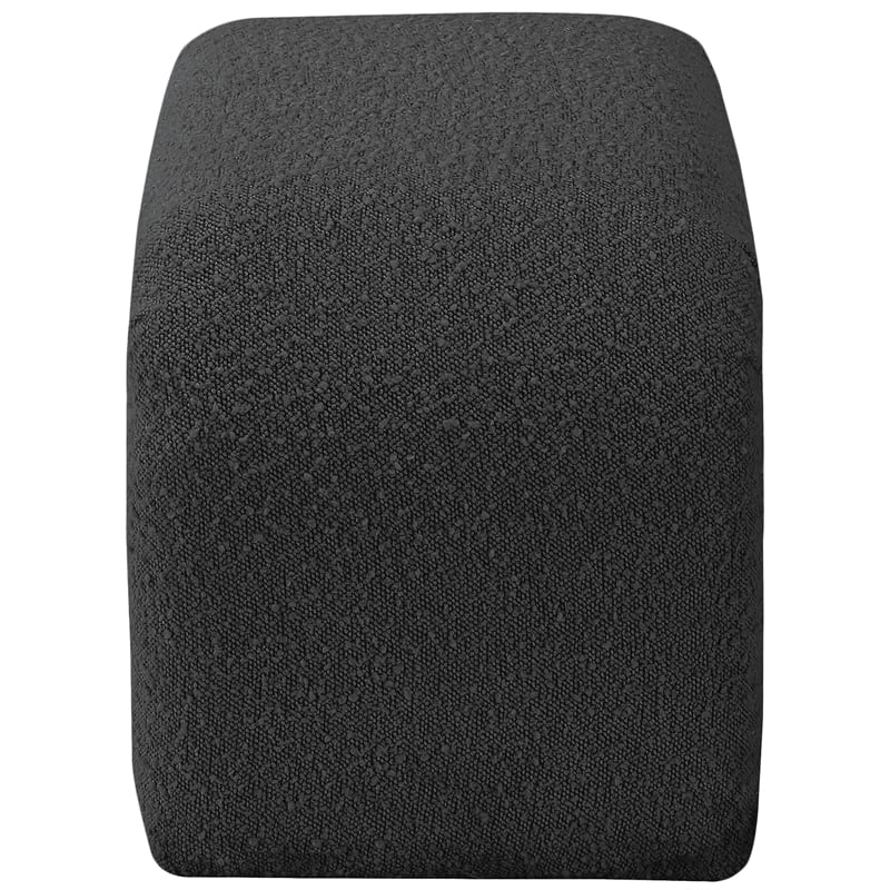 Meridian Furniture Niagara Black Boucle Fabric Bench