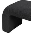 Meridian Furniture Niagara Black Boucle Fabric Bench