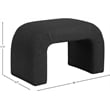 Meridian Furniture Niagara Black Boucle Fabric Bench