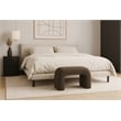 Meridian Furniture Niagara Brown Boucle Fabric Bench