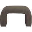 Meridian Furniture Niagara Brown Boucle Fabric Bench