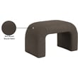 Meridian Furniture Niagara Brown Boucle Fabric Bench