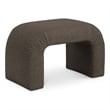 Meridian Furniture Niagara Brown Boucle Fabric Bench