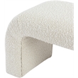 Meridian Furniture Niagara Cream Boucle Fabric Bench
