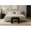 Meridian Furniture Niagara Green Boucle Fabric Bench