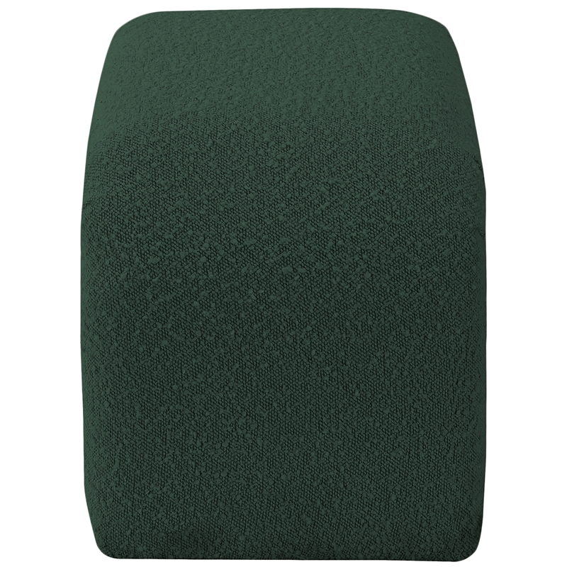 Meridian Furniture Niagara Green Boucle Fabric Bench