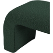 Meridian Furniture Niagara Green Boucle Fabric Bench