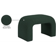 Meridian Furniture Niagara Green Boucle Fabric Bench