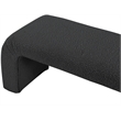 Meridian Furniture Niagara Black Boucle Fabric Bench
