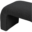 Meridian Furniture Niagara Black Boucle Fabric Bench