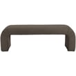 Meridian Furniture Niagara Brown Boucle Fabric Bench