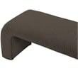 Meridian Furniture Niagara Brown Boucle Fabric Bench