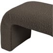 Meridian Furniture Niagara Brown Boucle Fabric Bench