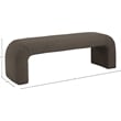 Meridian Furniture Niagara Brown Boucle Fabric Bench