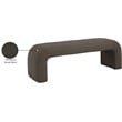 Meridian Furniture Niagara Brown Boucle Fabric Bench