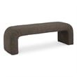 Meridian Furniture Niagara Brown Boucle Fabric Bench
