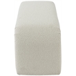Meridian Furniture Niagara Cream Boucle Fabric Bench