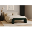 Meridian Furniture Niagara Green Boucle Fabric Bench