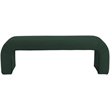 Meridian Furniture Niagara Green Boucle Fabric Bench