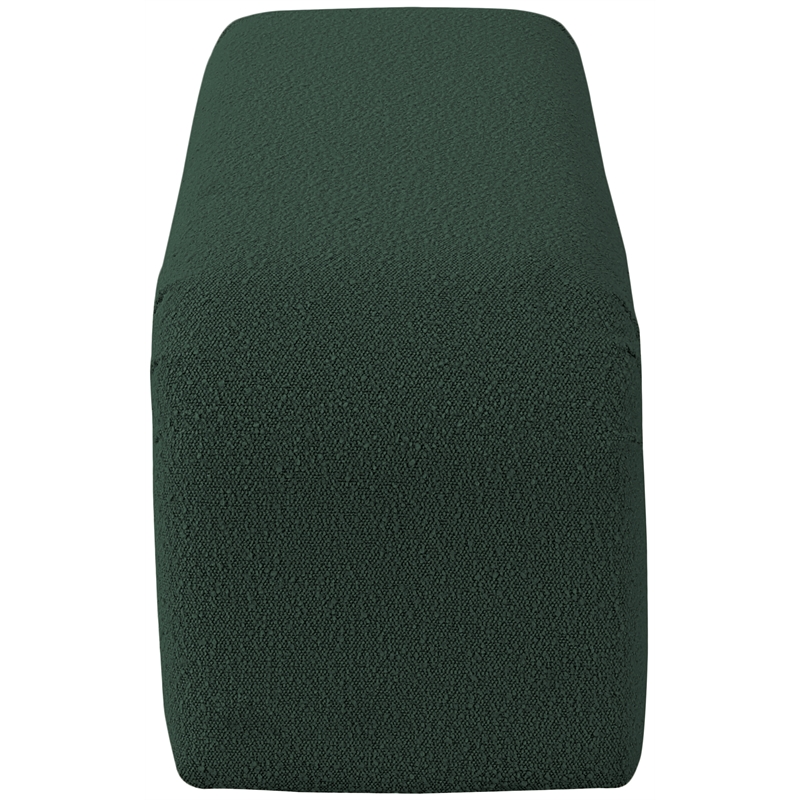 Meridian Furniture Niagara Green Boucle Fabric Bench