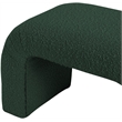 Meridian Furniture Niagara Green Boucle Fabric Bench