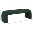 Meridian Furniture Niagara Green Boucle Fabric Bench