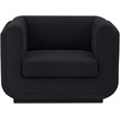 Meridian Furniture Kimora Black Linen Textured Fabric Chair