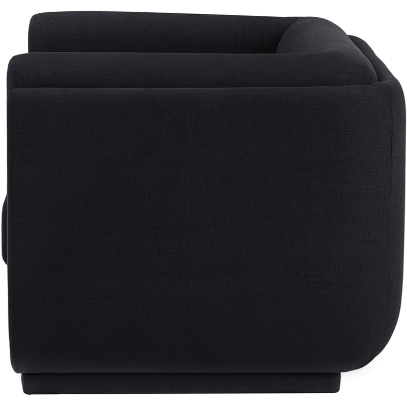 Meridian Furniture Kimora Black Linen Textured Fabric Chair