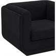 Meridian Furniture Kimora Black Linen Textured Fabric Chair